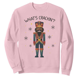 Nutcracker Christmas Sweatshirt What Is Cracking TS14 Light Pink Print Your Wear