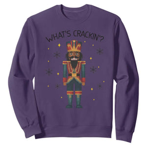 Nutcracker Christmas Sweatshirt What Is Cracking TS14 Purple Print Your Wear