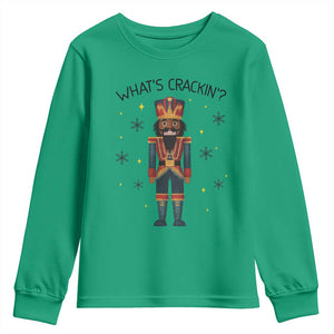 Nutcracker Christmas Youth Sweatshirt What Is Cracking TS14 Irish Green Print Your Wear