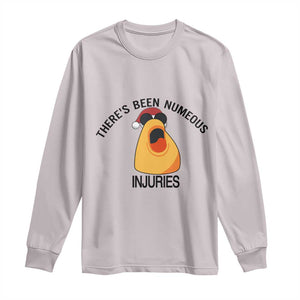 Marcus The Worm Christmas Meme Long Sleeve Shirt There Is Been Numeous Injuries TS14 Ice Gray Print Your Wear