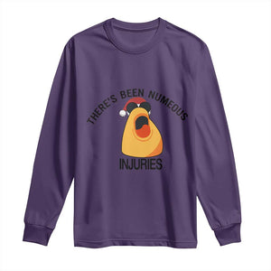 Marcus The Worm Christmas Meme Long Sleeve Shirt There Is Been Numeous Injuries TS14 Purple Print Your Wear