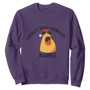 Marcus The Worm Christmas Meme Sweatshirt There Is Been Numeous Injuries TS14 Purple Print Your Wear