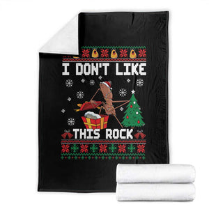 Marcus The Worm Christmas Meme Throw Blanket I Do Not Like This Rock TS14 Black Print Your Wear