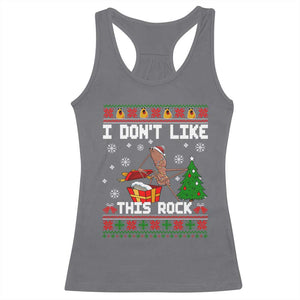 Marcus The Worm Christmas Meme Racerback Tank Top I Do Not Like This Rock TS14 Charcoal Print Your Wear