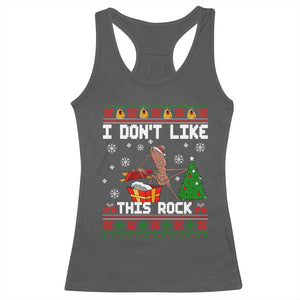 Marcus The Worm Christmas Meme Racerback Tank Top I Do Not Like This Rock TS14 Dark Heather Print Your Wear