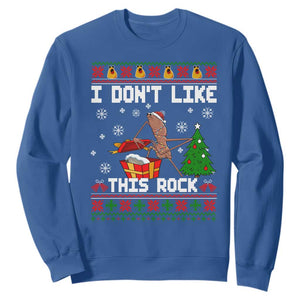 Marcus The Worm Christmas Meme Sweatshirt I Do Not Like This Rock TS14 Royal Blue Print Your Wear
