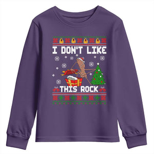 Marcus The Worm Christmas Meme Youth Sweatshirt I Do Not Like This Rock TS14 Purple Print Your Wear