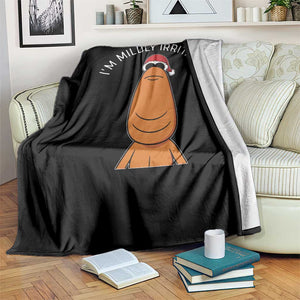 Marcus The Worm Christmas Meme Throw Blanket I Am Mildly Irritated TS14 Print Your Wear