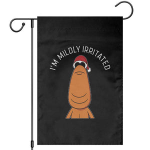 Marcus The Worm Christmas Meme Garden Flag I Am Mildly Irritated TS14 Black Print Your Wear