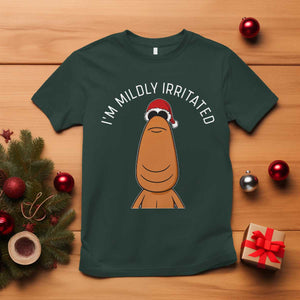 Marcus The Worm Christmas Meme T Shirt I Am Mildly Irritated TS14 Dark Forest Green Print Your Wear