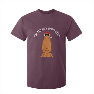 Marcus The Worm Christmas Meme T Shirt For Kid I Am Mildly Irritated TS14 Maroon Print Your Wear