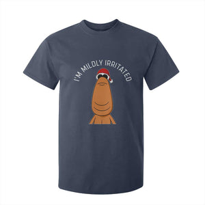 Marcus The Worm Christmas Meme T Shirt For Kid I Am Mildly Irritated TS14 Navy Print Your Wear