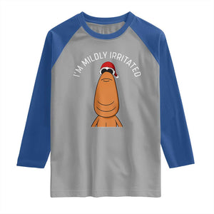 Marcus The Worm Christmas Meme Raglan Shirt I Am Mildly Irritated TS14 Sport Gray Royal Print Your Wear