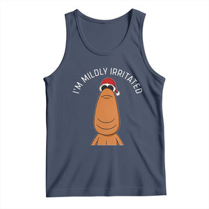Marcus The Worm Christmas Meme Tank Top I Am Mildly Irritated TS14 Navy Print Your Wear