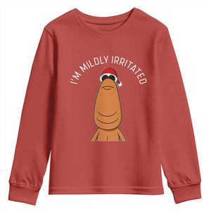 Marcus The Worm Christmas Meme Youth Sweatshirt I Am Mildly Irritated TS14 Red Print Your Wear