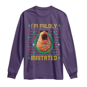 Marcus The Worm Christmas Meme Long Sleeve Shirt Funny Brain Rot Xmas TS14 Purple Print Your Wear