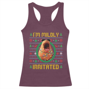 Marcus The Worm Christmas Meme Racerback Tank Top Funny Brain Rot Xmas TS14 Maroon Print Your Wear