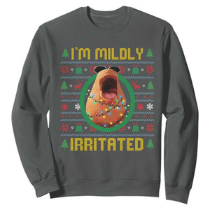 Marcus The Worm Christmas Meme Sweatshirt Funny Brain Rot Xmas TS14 Dark Heather Print Your Wear