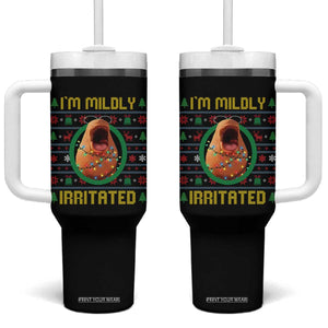 Marcus The Worm Christmas Meme Tumbler With Handle Funny Brain Rot Xmas TS14 One Size: 40 oz Black Print Your Wear
