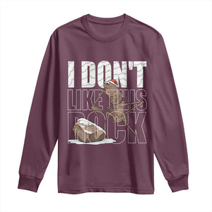 Marcus The Worm Christmas Meme Long Sleeve Shirt Funny Brain Rot Gen Z TS14 Maroon Print Your Wear