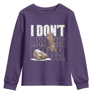 Marcus The Worm Christmas Meme Youth Sweatshirt Funny Brain Rot Gen Z TS14 Purple Print Your Wear