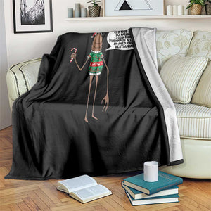 Marcus The Worm Christmas Meme Throw Blanket Locally Owned Greek Restaurant TS14 Print Your Wear