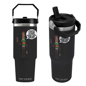 Marcus The Worm Christmas Meme Flip Straw Tumbler Locally Owned Greek Restaurant TS14 One Size: 30 oz Black Print Your Wear