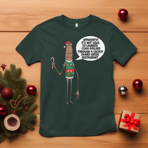 Marcus The Worm Christmas Meme T Shirt Locally Owned Greek Restaurant TS14 Dark Forest Green Print Your Wear
