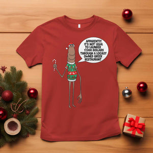 Marcus The Worm Christmas Meme T Shirt Locally Owned Greek Restaurant TS14 Red Print Your Wear