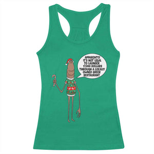 Marcus The Worm Christmas Meme Racerback Tank Top Locally Owned Greek Restaurant TS14 Irish Green Print Your Wear