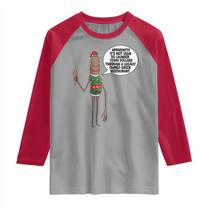 Marcus The Worm Christmas Meme Raglan Shirt Locally Owned Greek Restaurant TS14 Sport Gray Red Print Your Wear