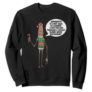 Marcus The Worm Christmas Meme Sweatshirt Locally Owned Greek Restaurant TS14 Black Print Your Wear