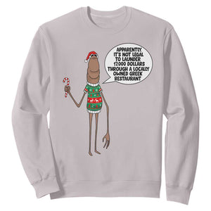 Marcus The Worm Christmas Meme Sweatshirt Locally Owned Greek Restaurant TS14 Ice Gray Print Your Wear