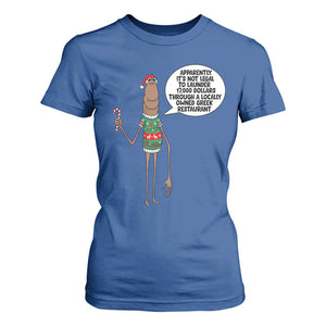 Marcus The Worm Christmas Meme T Shirt For Women Locally Owned Greek Restaurant TS14 Royal Blue Print Your Wear