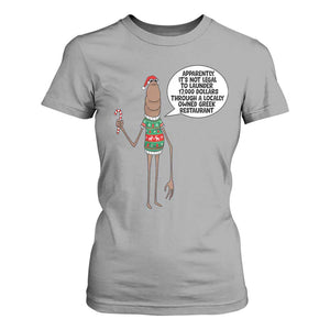 Marcus The Worm Christmas Meme T Shirt For Women Locally Owned Greek Restaurant TS14 Sport Gray Print Your Wear