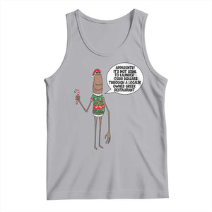 Marcus The Worm Christmas Meme Tank Top Locally Owned Greek Restaurant TS14 Athletic Heather Print Your Wear