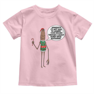 Marcus The Worm Christmas Meme Toddler T Shirt Locally Owned Greek Restaurant TS14 Light Pink Print Your Wear