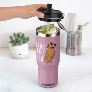 Marcus The Worm Christmas Meme Flip Straw Tumbler I Like This One TS14 One Size: 30 oz Light Pink Print Your Wear