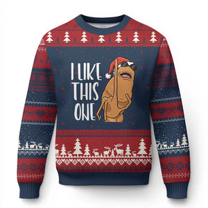 Marcus The Worm Xmas Meme Ugly Christmas Sweater I Like This One TS14 Navy Red Print Your Wear