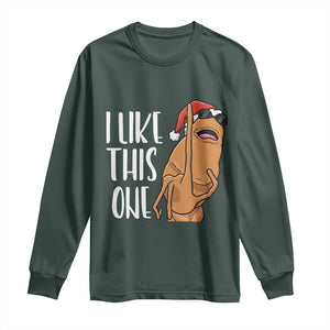 Marcus The Worm Christmas Meme Long Sleeve Shirt I Like This One TS14 Dark Forest Green Print Your Wear