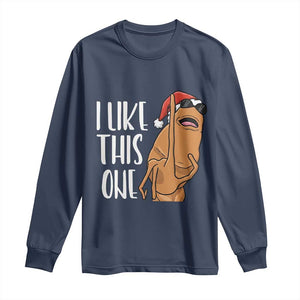 Marcus The Worm Christmas Meme Long Sleeve Shirt I Like This One TS14 Navy Print Your Wear