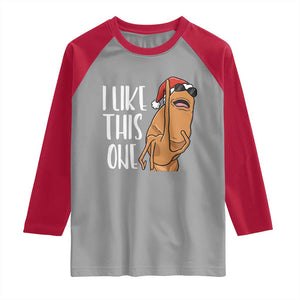 Marcus The Worm Christmas Meme Raglan Shirt I Like This One TS14 Sport Gray Red Print Your Wear
