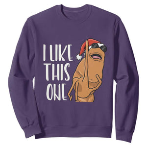Marcus The Worm Christmas Meme Sweatshirt I Like This One TS14 Purple Print Your Wear