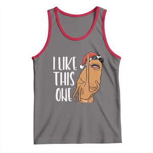Marcus The Worm Christmas Meme Tank Top I Like This One TS14 Deep Heather Red Print Your Wear