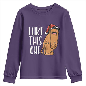 Marcus The Worm Christmas Meme Youth Sweatshirt I Like This One TS14 Purple Print Your Wear