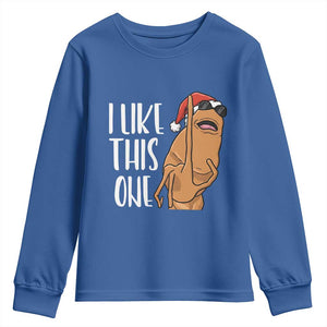 Marcus The Worm Christmas Meme Youth Sweatshirt I Like This One TS14 Royal Blue Print Your Wear