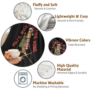 Marcus The Worm Christmas Meme Throw Blanket You Are Running The Vibe TS14 Print Your Wear