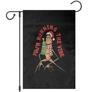 Marcus The Worm Christmas Meme Garden Flag You Are Running The Vibe TS14 Black Print Your Wear