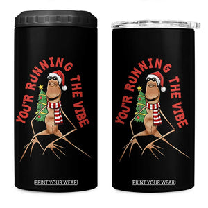 Marcus The Worm Christmas Meme 4 in 1 Can Cooler Tumbler You Are Running The Vibe TS14 One Size: 16 oz Black Print Your Wear