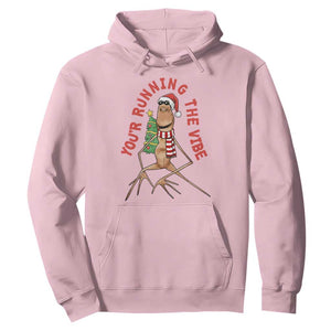Marcus The Worm Christmas Meme Hoodie You Are Running The Vibe TS14 Light Pink Print Your Wear